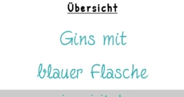 Gin blaue Flasche